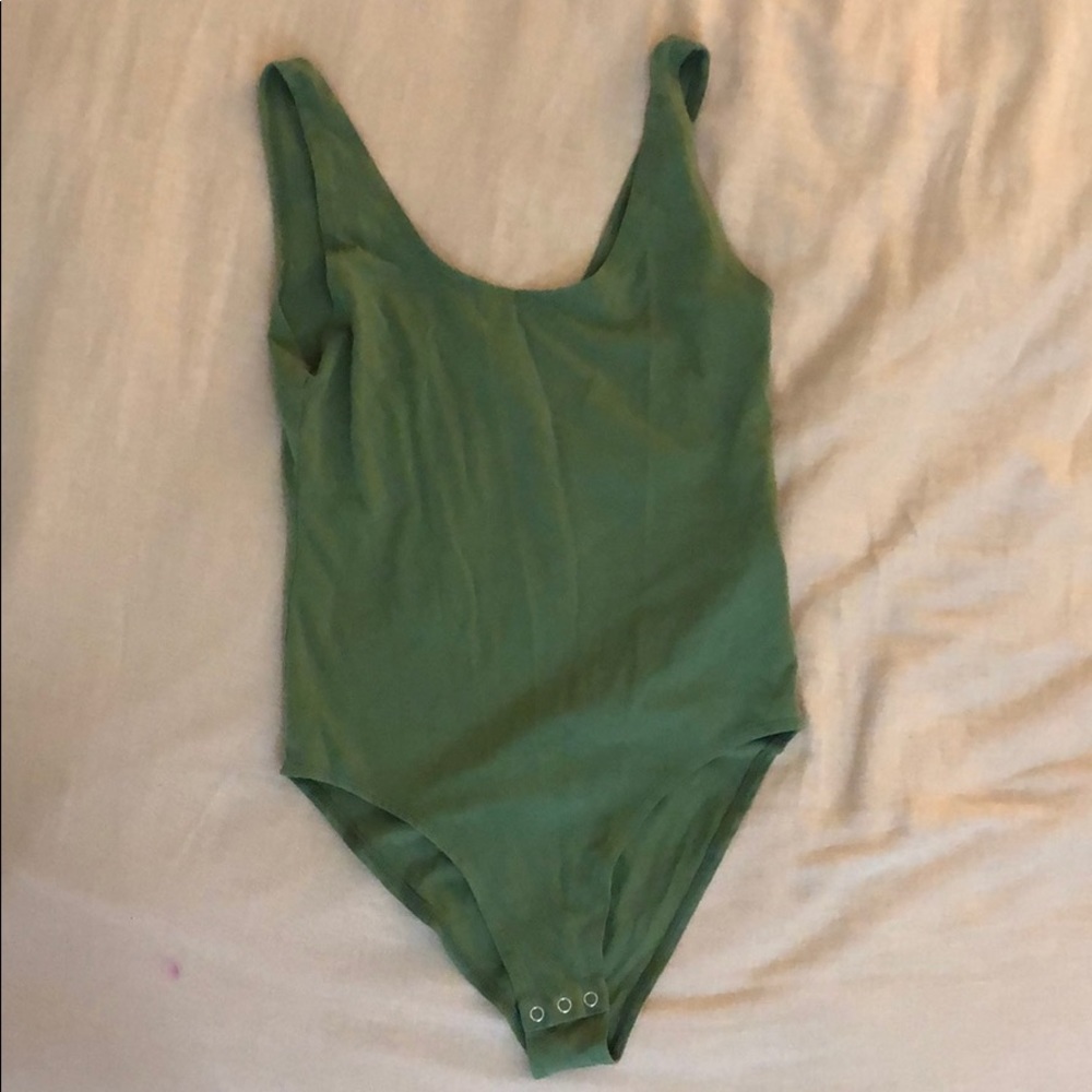 Topshop Green Tank Bodysuit